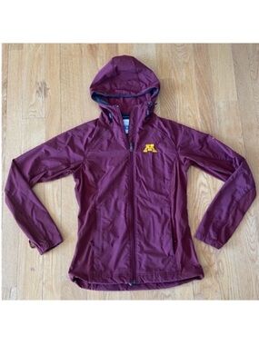 Columbia Minnesota Gophers maroon hooded full zip lightweight jacket extra small